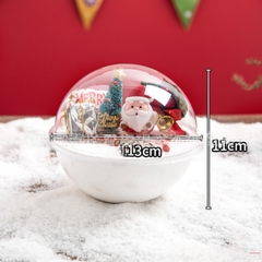 Hộp Nhựa - Cầu - Quai Xách Giấy - 600ml - ĐỎ NOEL