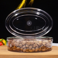 Hộp Nhựa - Cứng Giòn - Oval 18x5.6cm