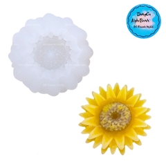Khuôn Silicon - Hoa Hướng Dương - 7.9cm Khuôn Trắng
