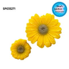 Khuôn Silicon - Hoa Hướng Dương - Mặt 2 Hoa Rời 4.5cm 2.7cm