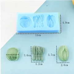 Khuôn Silicon - Rau Củ - Bắp Cải 3c
