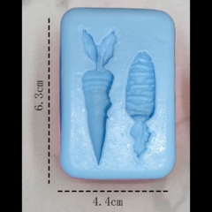 Khuôn Silicon - Rau Củ - Cà Rốt 2c - 4cm