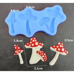 Khuôn Silicon - Rau Củ - Nấm - Vĩ 5.8cm 4c