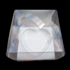 Hộp Nhựa - Vuông Ly Trái Tim - 13.5x13.5 Cao 11cm