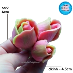 Khuôn Silicon - Chùm Hoa Hồng Búp 3c