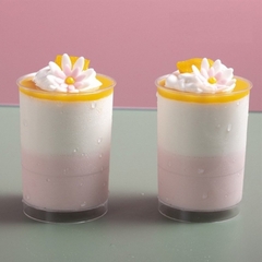Ly Nhựa Mika - Mousse - Tiramisu - Tròn 4.8cm Cao 5.8cm