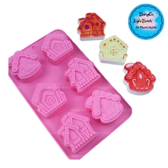 Khuôn Silicon - Ngôi Nhà - Vĩ 6 Nhà