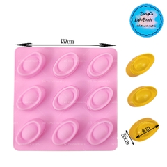 Khuôn Silicon - Thỏi Vàng - Vĩ 4cm 9c