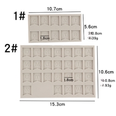 Khuôn Silicon - Chữ Số - Set 2 Ô Vuông 1.8cm