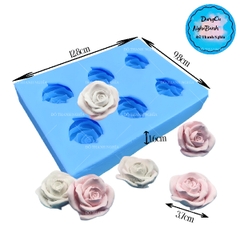 Khuôn Silicon - Hoa Hồng Nở - 4cm Vĩ 6c