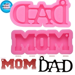 Khuôn Silicon - Chữ MOM DAD Set 2