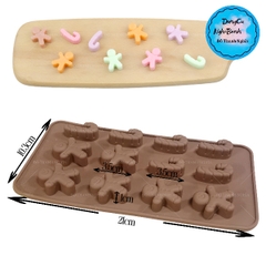 Khuôn Silicon - Noel - Vĩ 6 Người 6 Gậy 12c