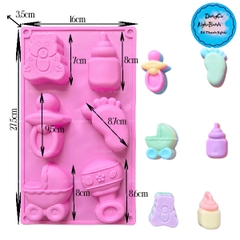 Khuôn Silicon - Bình Bú - Vĩ Bình Xe Nôi 6c