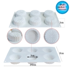 Khuôn Silicon - Đế - Tròn - TRòn Khía Vĩ 6c