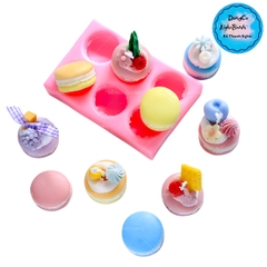 Khuôn Silicon - Bánh (2.5x3.6) - Vĩ Macaron 6c