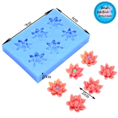 Khuôn Silicon - Hoa Sen Cánh Nhọn Vĩ 6 hoa 3.5cm