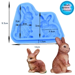 Khuôn Silicon - Động Vật - Con Thỏ - Vĩ 2 Thỏ