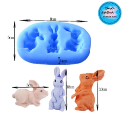 Khuôn Silicon - Động Vật - Con Thỏ Vĩ 3c nhỏ