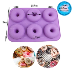 Khuôn Silicon - Donut - Vĩ 7.4cm H3.5 6c sale 24k