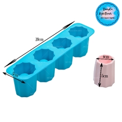 Khuôn Silicon - Bia - Chữ Nhật - Ly 4cm H5 Vĩ 4c