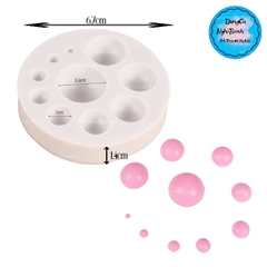 Khuôn Silicon - Chấm - Bi - Hạt Tròn - Vĩ TH 10c