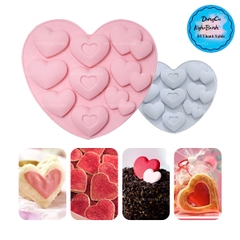 Khuôn Silicon - Trái Tim Kiểu - Vĩ 9c Đôi Lồng Tim