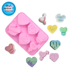 Khuôn Silicon - Trái Tim Kiểu - Vĩ 6c TH Love Nhịp
