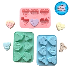 Khuôn Silicon - Trái Tim Kiểu - Vĩ 6c TH Love Nhịp