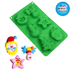 Khuôn Silicon - Noel - Vĩ TH Tuần Lộc Sao Thông 6c