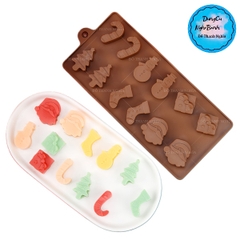 Khuôn Silicon - Noel - Vĩ TH Gậy Quà Thông Tất 12c