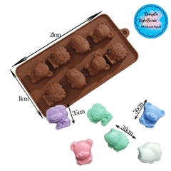 Khuôn Silicon - Động Vật - Vĩ Gấu Hà Mã Sư Tử 8c