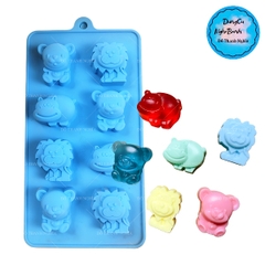 Khuôn Silicon - Động Vật - Vĩ Gấu Hà Mã Sư Tử 8c