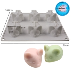 Khuôn Silicon - Động Vật - Chuột Nằm Vĩ 6c 4.5cm
