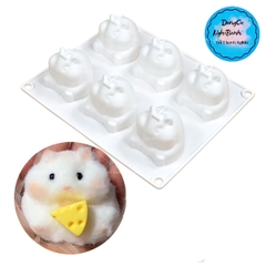 Khuôn Silicon - Động Vật - Chuột Hamster Vĩ 6c 5.7cm