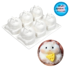 Khuôn Silicon - Động Vật - Chuột Hamster Vĩ 6c 6.6cm
