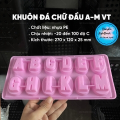 Khay Đá Nhựa VT - KD03 - Chữ Cái A Đến M