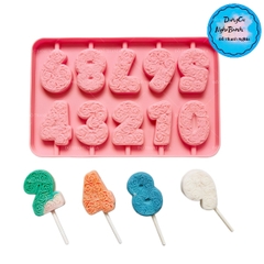 Khuôn Slicon - Vĩ Số Hoa Văn Kiểu 0-9 5cm
