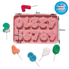 Khuôn Slicon - Vĩ Số Hoa Văn Kiểu 0-9 5cm