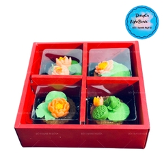 Hộp Giấy - Bánh Trung Thu Quai Xách - 4 Bánh - 4B03