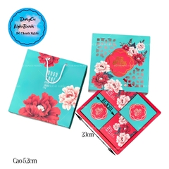 Hộp Giấy - Bánh Trung Thu Quai Xách - 4 Bánh - 4D03