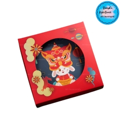 Hộp Giấy - Bánh Trung Thu Quai Xách - 4 Bánh - 4D01