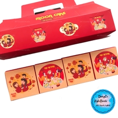 Hộp Giấy - Bánh Trung Thu Quai Xách - 4 Bánh - 4N03