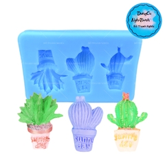 Khuôn Silicon - Sen Đá ĐỨNG  - Sunny Day - 3c - Tia Khía 2 Chỉa