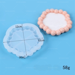 Khuôn Silicon - Mặt Kiểu Hạt Tròn - Mai 4 Cạnh 12cm