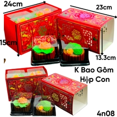 Combo Túi + Ốp - Trung Thu Màu Đỏ Đựng Bánh Cao