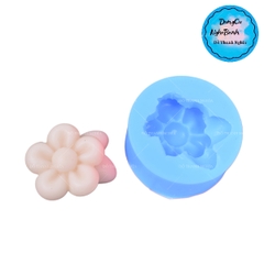 Khuôn Silicon - Hoa Mai Đào 5 cánh tròn kèm lá 3.5x3cm