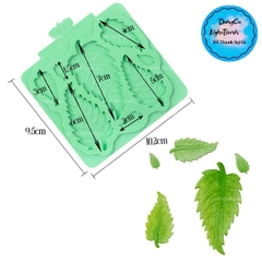 Khuôn Silicon - Lá Hồng - Uốn Cong - 8c