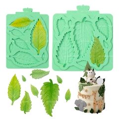 Khuôn Silicon - Lá Hồng - Uốn Cong - 8c