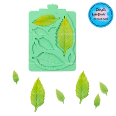 Khuôn Silicon - Lá Hồng - Thẳng - 8c