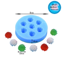 Khuôn Silicon - Hoa Thị - Sò Xoắn 7c - 1.8cm